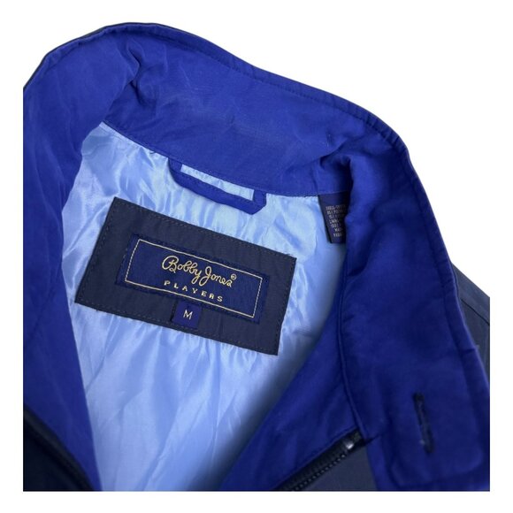 BOBBY JONES Designer Blue Casual Light Bomber Jacket Mens Medium - Picture 3 of 5